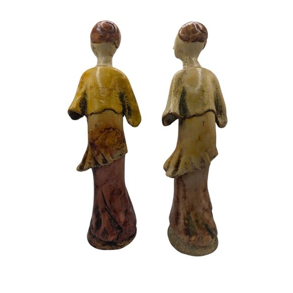 Vintage Ceramic Figurines Sculptures Hand made and signed by AT 17" Tall - Picture 2 of 15